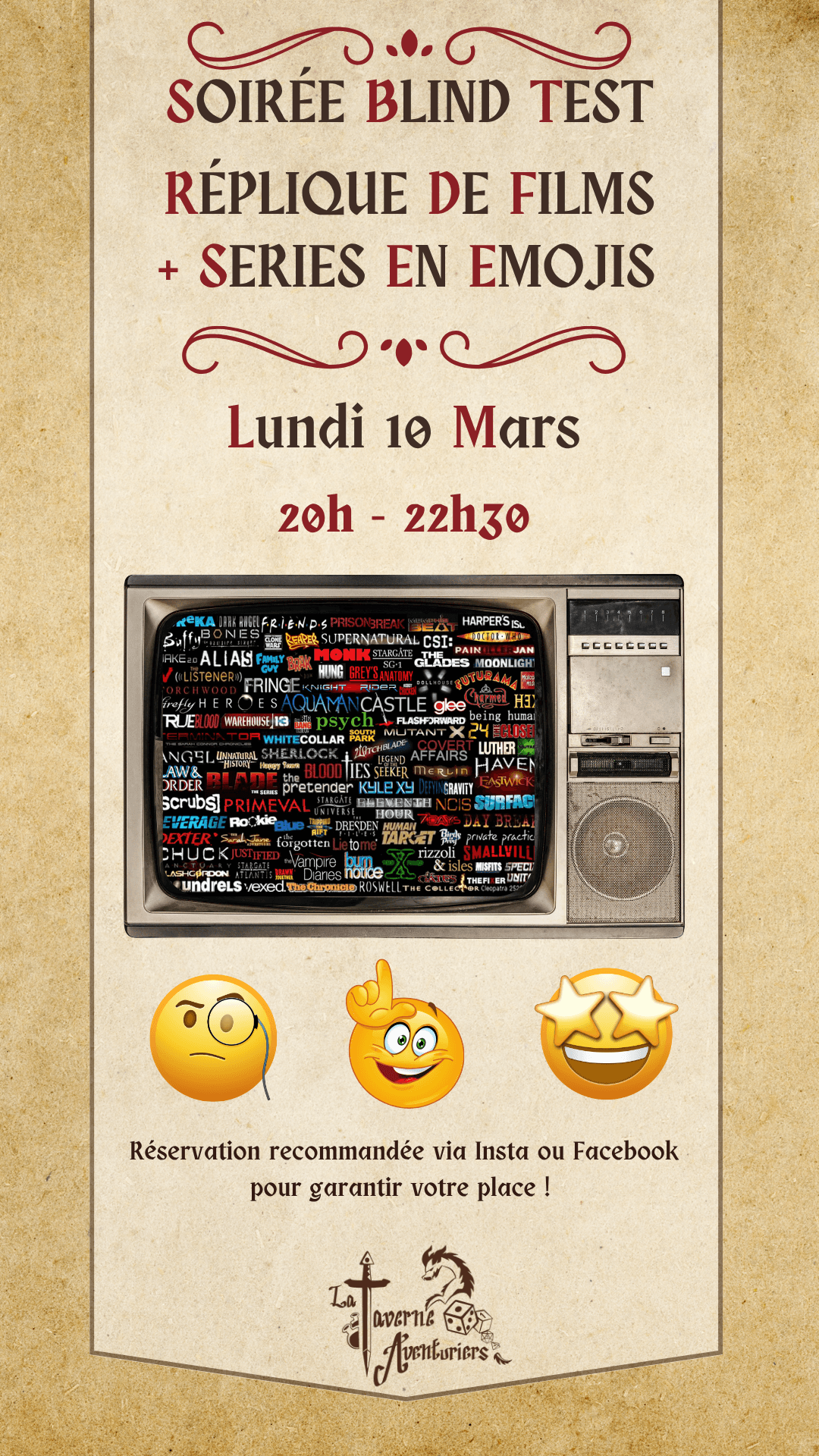 Soirée Quizzzz Repliques de films + series en emojis