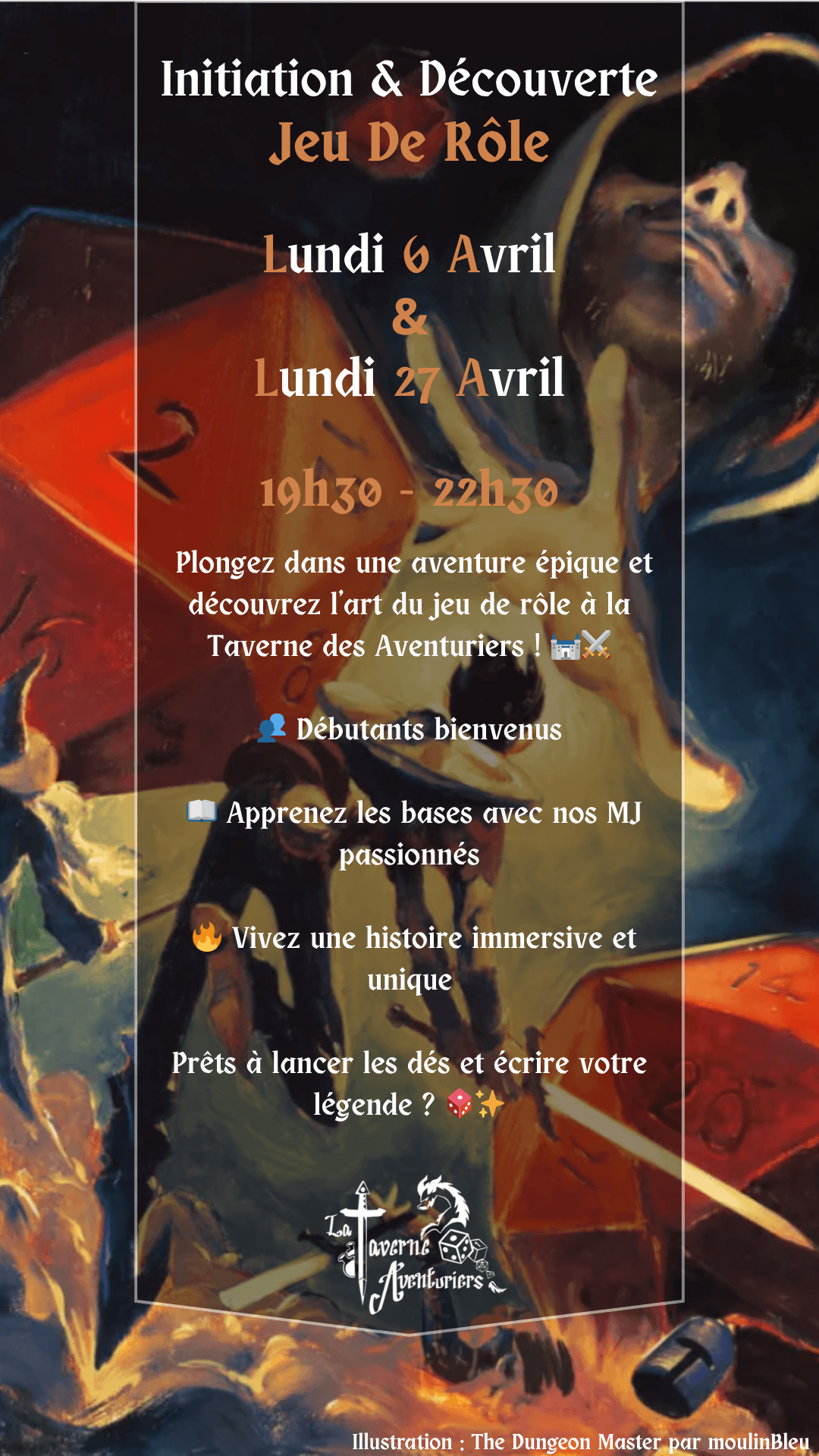 Soirée Initiation Jeu de Rôle ( Avril 2026 )