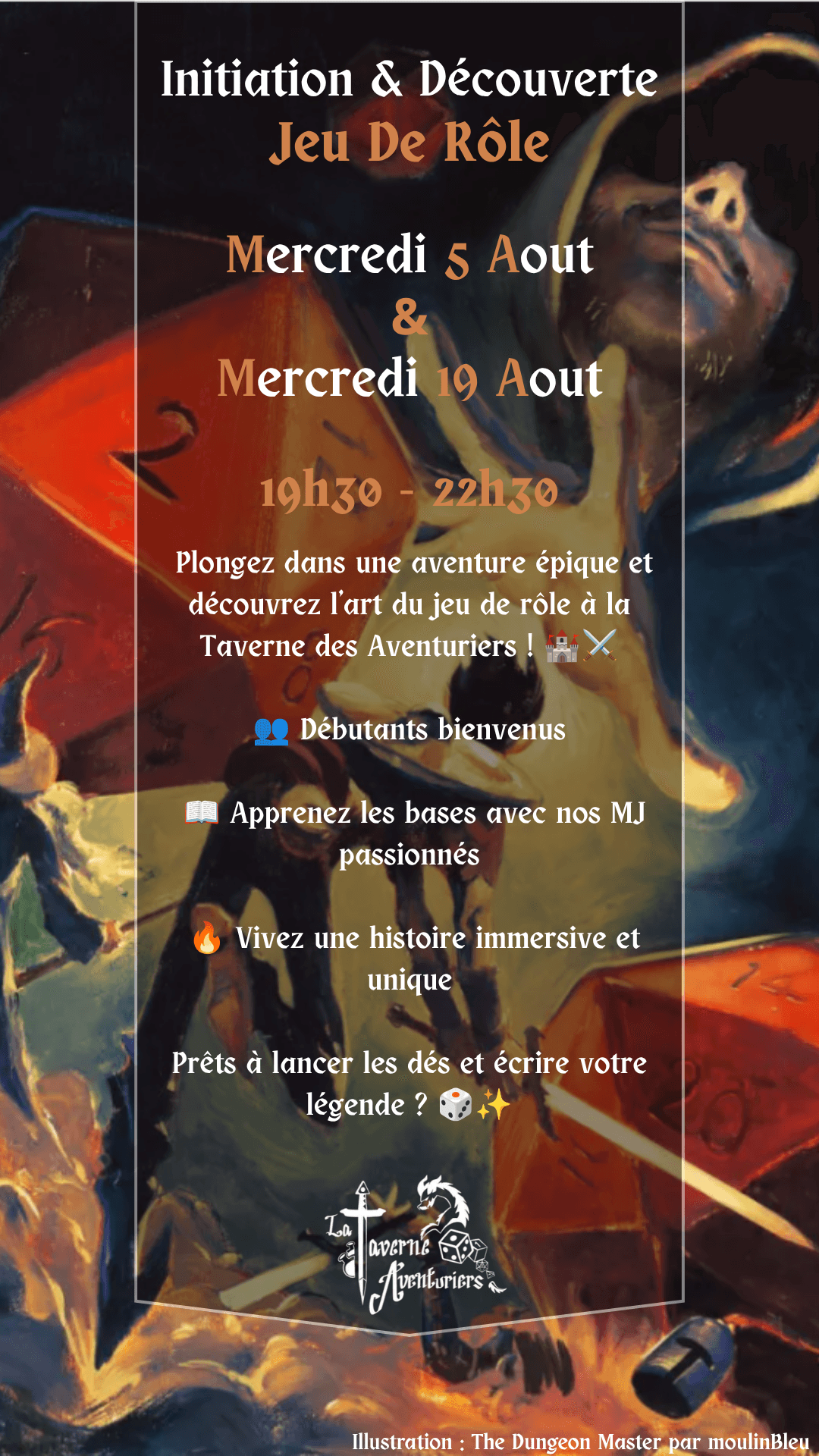 Soirée Initiation Jeu de Rôle ( Aout 2026 )